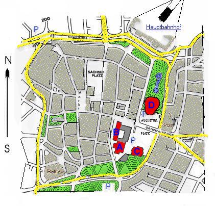 (Plan der Leipziger Innenstadt)