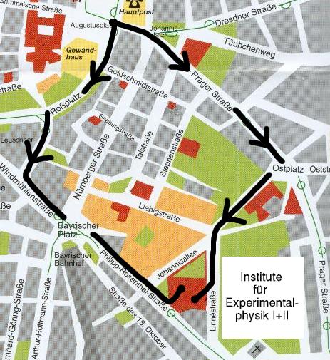 (How to reach the Leipzig Institutes
    for Experimental Physics)
