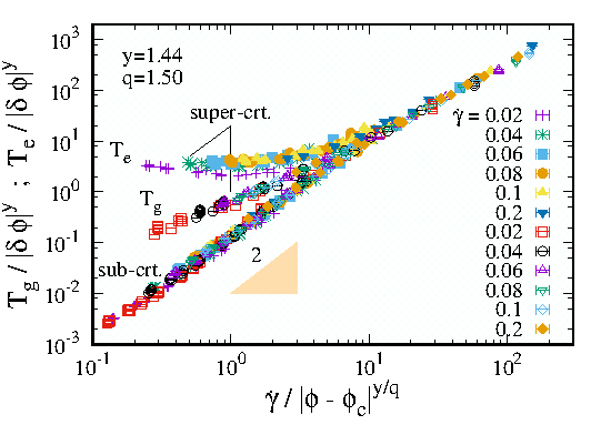 scaling of position autocorrelation fct of LLg