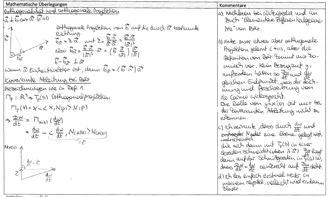 entry of a learning diary