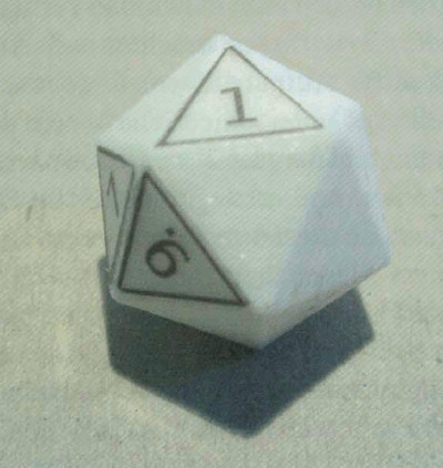 printed icosaeder dice